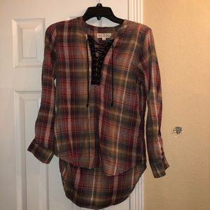 woman’s flannel shirt